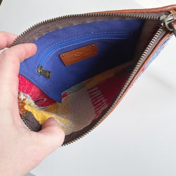 Patricia Nash Hand Loomed Multi Stripe Ballari Wristlet - Picture 3 of 7